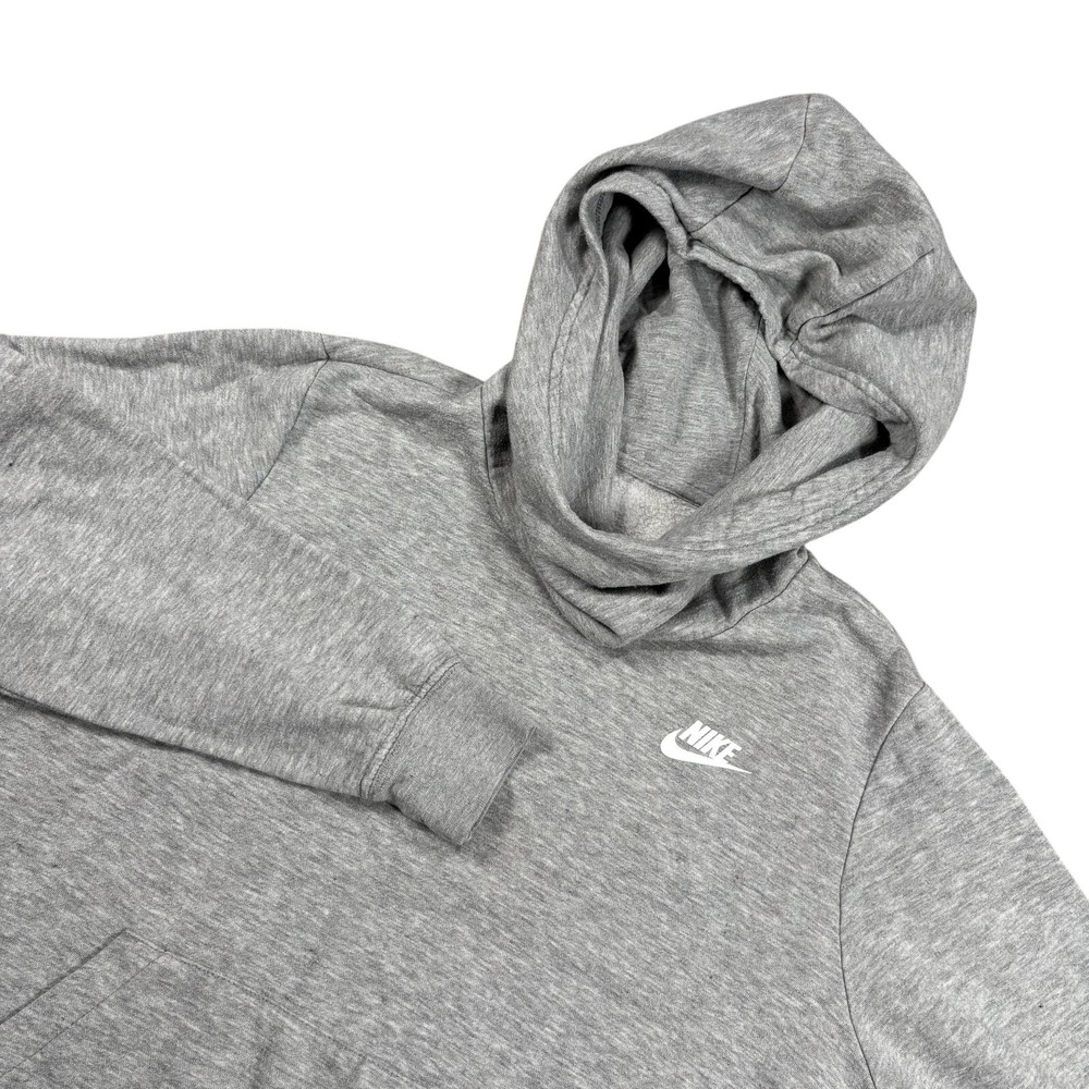 Nike Sportswear Essential Womens Gray Funnel Neck Fleece Pullover Hoodie Size M